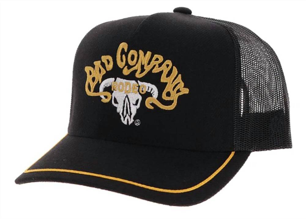NEW HOOEY bad company rodeo 5-panel snapback high profile cap in black